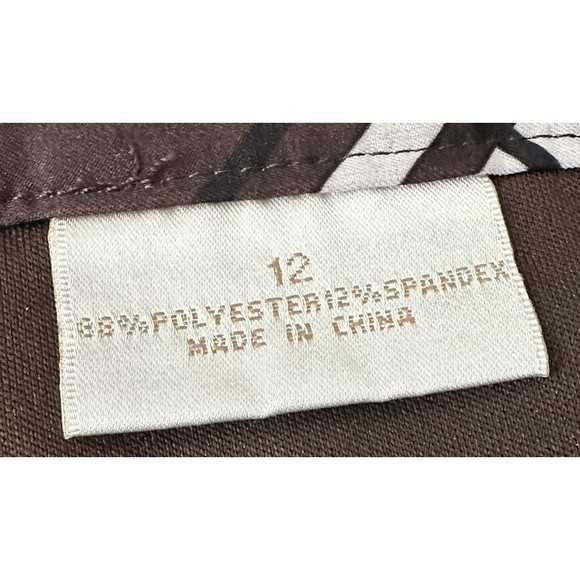 EP Pro Golf Skort Womens Size 12 Abstract Brown White Printed Lined Skirt EUC - Picture 5 of 6